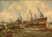 Seascape, boats, ships and warships. 150 unknow artist